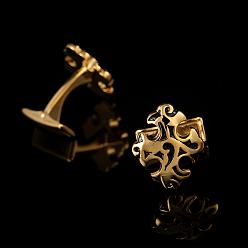 Золотой Запонки из цинкового сплава, для аксессуаров одежды, золотые, 22x18x23.5 мм