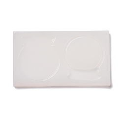 White Crystal Ball Food Grade Silicone Molds, Shaker Molds, Quicksand Molds, Resin Casting Molds, for UV Resin & Epoxy Resin Craft Making, White, 113.5x60x6.5mm, Inner Diameter: 54x48mm