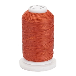 Dark Orange Waxed Polyester Cord, Flat, Dark Orange, 1mm, about 76.55 yards(70m)/roll