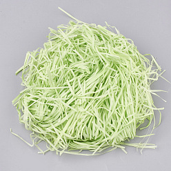 Pale Green Decorative Raffia Tissue Scraps Paper Packing Material, For Gift Filler, Pale Green, 2~4mm, about 20g/bag