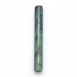 Rubí en Zoisita Rubí natural en los granos zoïsite, columna, perlas sin perforar / sin orificios, 75~76x10 mm