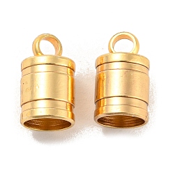 Golden Stainless Steel Cord Ends, Golden, 9.5x6mm, Hole: 2mm
