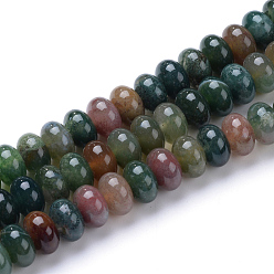 Indian Agate Natural Indian Agate Bead Strands, Rondelle, 8x5mm, Hole: 1mm, about 75pcs/strand, 14.9 inch