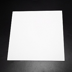 Blanc Plaques de moule en pvc, rectangle, fournitures de matériel de modèle de table de sable, blanc, 300x300x3.2mm