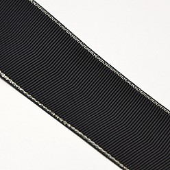 Black Wide Wired Grosgrain Ribbon for Gift Packing, Black, 1-1/2 inch(38mm), about 100yards/roll(91.44m/roll)