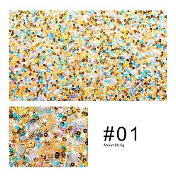 Yellow Sequins/Paillette Table Mat Pads, Foldable Manicure Tools, Rectangle, Yellow, 40x24x0.1cm