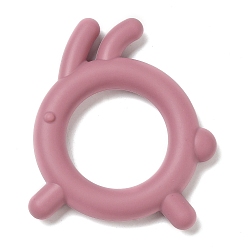 Кролик Силиконовые прорезыватели для мальчиков и девочек, детские молярные прорезыватели, жевательные игрушки, игрушка для прорезывания зубов, кролик, 74x63x13 мм, внутренний диаметр: 35 мм