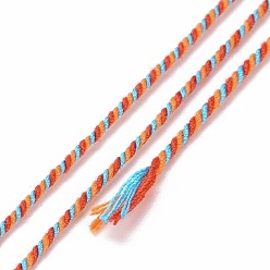 Coloré Cordon en coton, corde tressée, avec bobine de papier, pour accrocher au mur, artisanat, emballage cadeau, colorées, 1mm, environ 32.81 yards (30m)/rouleau