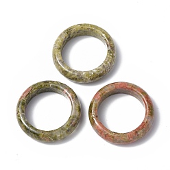 Unakite Natural Unakite Plain Band Ring, Gemstone Jewelry for Women, US Size 9(18.9mm)