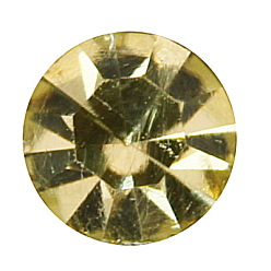 Нарцисс Латунные бусины со стразами , класс А, без никеля , серебрянный металл, круглые, бледно-желтый цвет, 12 мм диаметром, отверстие : 1.5 мм