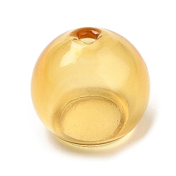 Verge D'or Cône de perles de verre transparent, pour la fabrication de carillons éoliens, demi-tour, verge d'or, 10.5x8.5~8.8mm, Trou: 1.2mm, diamètre intérieur: 5.8 mm