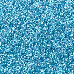 (RR537) Синий Цейлонский Миюки круглые бусины рокайль, японский бисер, (rr 537) синий цейлон, 8/0, 3 мм, отверстие : 1 мм, Около 2111~2277 шт / 50 г