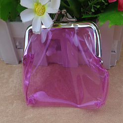 Темно-Розовый Прозрачная трапециевидная сумочка для куклы ppc, с железным каркасом кошелька платинового тона, принадлежности для американских кукол, темно-розовыми, 70x90 мм