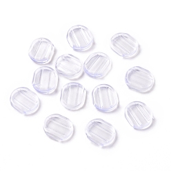 Clear Eco-friendly PVC Earring Pads, Clip Earring Cushions, for Clip-on Earrings, Oval, Clear, 10x9x2.5mm, Hole: 7x1mm
