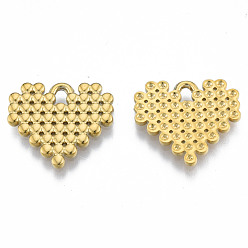 Real 18K Gold Plated Ion Plating(IP) 304 Stainless Steel Pendants, Heart, Real 18K Gold Plated, 18x20x1.5mm, Hole: 2mm