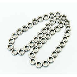 Silver Plated Non-Magnetic Synthetic Hematite Beads Strands, Donut, Silver Plated, 12x4mm, Hole: 1mm