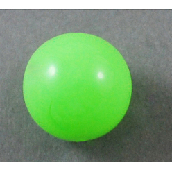 Lawn Green Neon Acrylic Beads, Round, Lawn Green, 14mm, Hole: 2mm, about 360pcs/500g