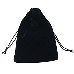 Black Velvet Jewelry Bags, Black, 18x13cm