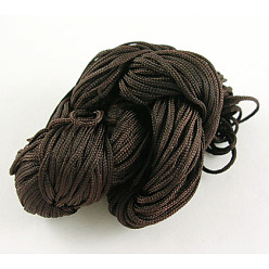 Coffee Nylon Thread, Nylon Jewelry Cord for Custom Woven Bracelets Making, Coffee, 1.5mm, 14m/batch