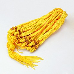 Oro Bucles de cuerda de nylon, oro, 260 mm