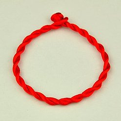 Красный Изготовление браслетов из нейлонового атласного шнура, красные, 190x3 мм