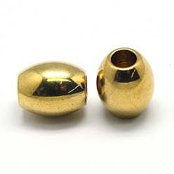 Golden 304 Stainless Steel Beads, Ion Plating (IP), Barrel, Golden, 15x13mm, Hole: 5.5mm