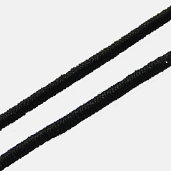 Noir Cordon élastique, noir, 1mm, 200 yards / rouleau (600 pieds / rouleau).