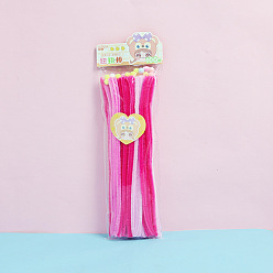 Темно-Розовый Плюшевые палочки своими руками, стебли синели, трубочисты, материал для детских поделок, темно-розовыми, 300 мм