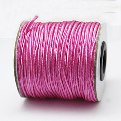 Ярко-Розовый Нейлоновая нить, ювелирные изделия шнур нейлона для пользовательских ювелирных изделий делает тканые, ярко-розовый, 2 мм, около 50 ярдов / рулон (150 футов / рулон)