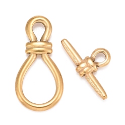 Real 18K Gold Plated 304 Stainless Steel Toggle Clasps, Bulb, Real 18K Gold Plated, Bar: 13.5x26x4.5mm, Hole: 3mm, Bulb: 34x17x4mm, hole: 4.5x6mm, 17x12mm.