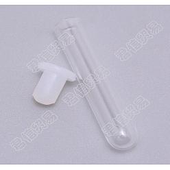 Clear PandaHall Elite Glass Test Tube, with Silicone Stopper, Lab Supplies, Clear, 33.5mm, 100sets/box