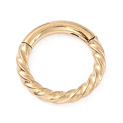 Золотой Витые серьги-кольца для девушек и женщин, массивные 304 серьги из нержавеющей стали, золотые, 8.5x1.3 мм, 16 калибр (1.3 мм)