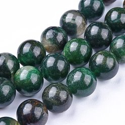 Fuchsite Brins de perles fuchsite naturelles, ronde, 10~10.5mm, Trou: 1mm, Environ 37 pcs/chapelet, 15.16 pouce (38.5 cm)