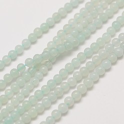 Amazonite Natural Amazonite Round Bead Strands, 2mm, Hole: 0.8mm, about 184pcs/strand, 16 inch
