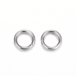 Stainless Steel Color 304 Stainless Steel Jump Rings, Open Jump Rings, Stainless Steel Color, 7x1.2mm, Inner Diameter: 4.6mm