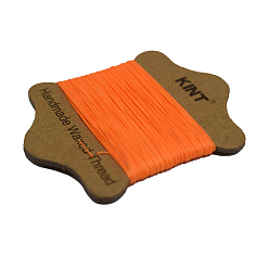 Naranja Rojo Cuerda de nylon encerado, rojo naranja, 0.65 mm, aproximadamente 21.87 yardas (20 m) / tarjeta