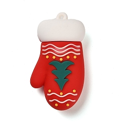 Другие Рождественские пластиковые большие подвески из пвх, перчатки, 52x30x17 мм, отверстие : 2 мм