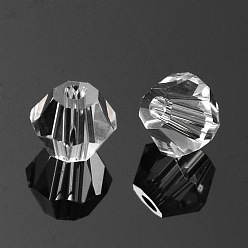 Clair Aaa facettes de qualité toupie perles de verre transparent, clair, 4x3mm, trou: 1 mm, environ 720 PCs / sachet 