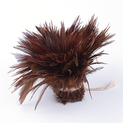 Sienna Chicken feather Costume Accessories, Dyed, Sienna, 35~155x7~35mm, about 750-800pcs/bundle