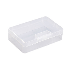 Clear Polypropylene Plastic Bead Storage Containers, Rectangle, Clear, 14.5x9x4cm