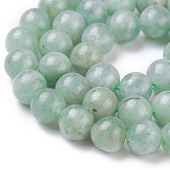 Jadeite Natural Jadeite Beads Strands, Round, 8mm, Hole: 1mm, about 50pcs/strand, 16.27 inch(41.4cm)