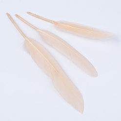 Melocotón de Soplo Accesorios del traje de plumas de ganso, teñido, peachpuff, 100~175x13~25 mm