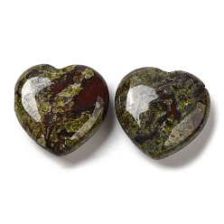 Sang De Dragon Pierres de guérison naturelles de sang de dragon, coeur amour pierres, pierres de poche pour l'équilibrage du reiki, 30x30x11.5~12.5mm