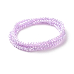Prune Perles de taille, Chaînes de taille extensibles en perles acryliques pour femmes, prune, 31.65 pouce (80.4 cm), perles: 4 mm