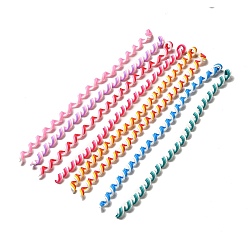 Mixed Color Polymer Clay Hair Styling Braider Chip, Twist Barrette Spiral Spin Hair Braider Tool, for Girls Women, Mixed Color, 210~228x2mm