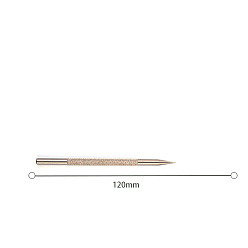 Нержавеющая Сталь Цвет Ручка для изготовления кожи из нержавеющей стали, ручка для позиционирования разметчика, цвет нержавеющей стали, 12x5.46 см