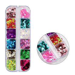 Butterfly Nail Art Glitter Sequins, Manicure Decorations, for Slime Jewelry Making, Butterfly Pattern, Box: 128x52mm