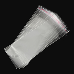 Clear OPP Cellophane Bags, Rectangle, Clear, 15.5x6cm, Hole: 8mm, Unilateral Thickness: 0.035mm, Inner Measure: 10x6cm
