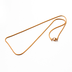 Oro 304 collares de cadena de serpiente de acero inoxidable, dorado, 17.7 pulgada (45 cm), 1.5 mm.
