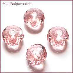 Saumon Clair Imitations de perles de cristal autrichien, grade de aaa, facette, rondelle, saumon clair, 8x5.5mm, Trou: 0.9~1mm